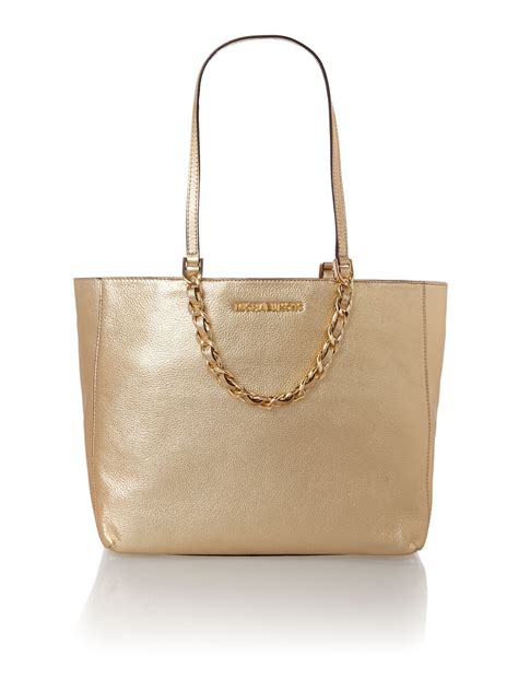 michael kors oat gold purse|gold Michael Kors tote bag.